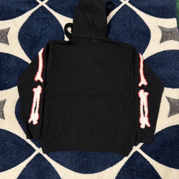 Amiri Black Bones Wool Pullover Hoodie Mens Size Large - Picture 3 of 3